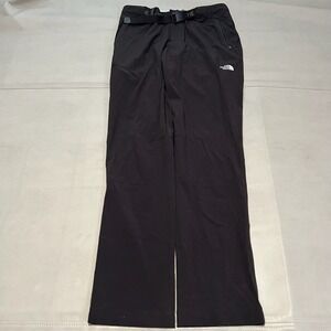 North Face Women Black Hike Pant Belt Zip Abukuma Pocket Stretch Outdoors-8-3274